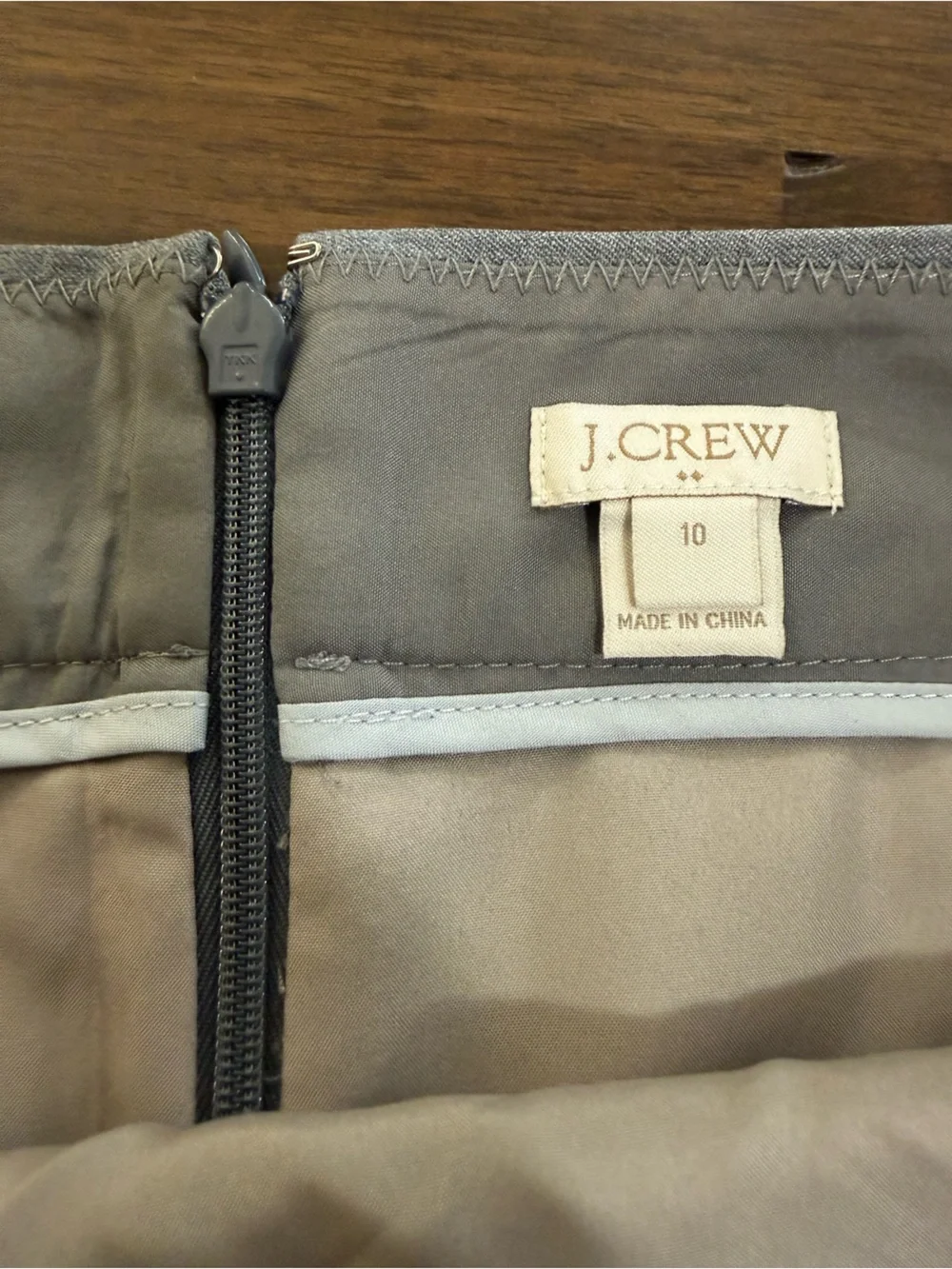 J. Crew Gray Wool Blend Skirt